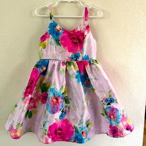 Zenzi girls XS 4/5T lavender floral Easter dress with back bow